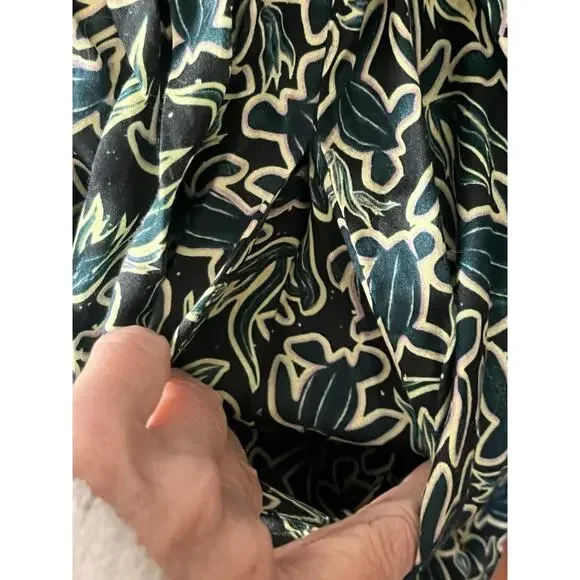 NEW LHD Blouson Shirt Dress •6• Black Sea Turtle Long Sleeve Rio Tie Waist $575 - Picture 10 of 12